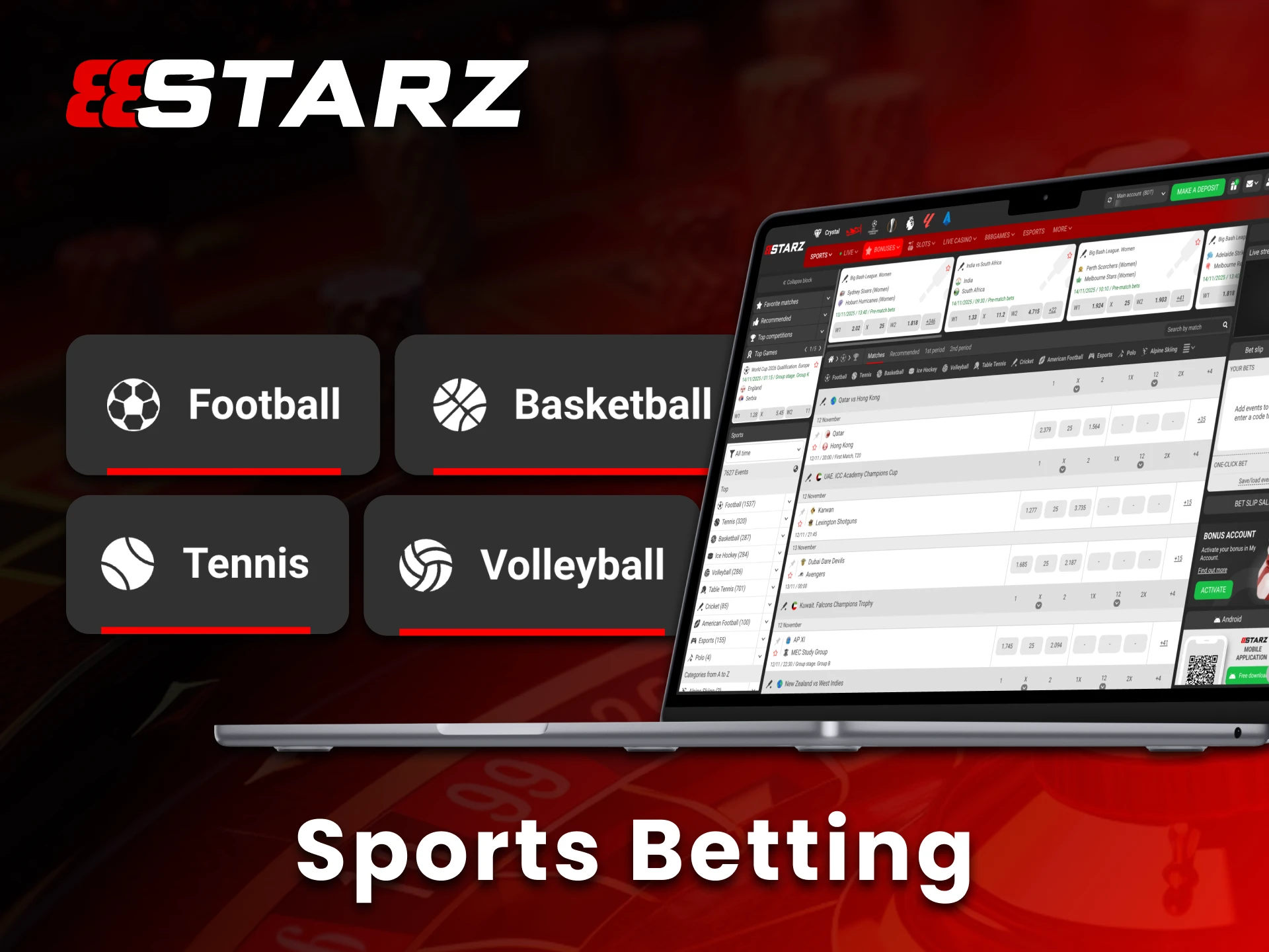 Try sports betting with 888Starz official platform.