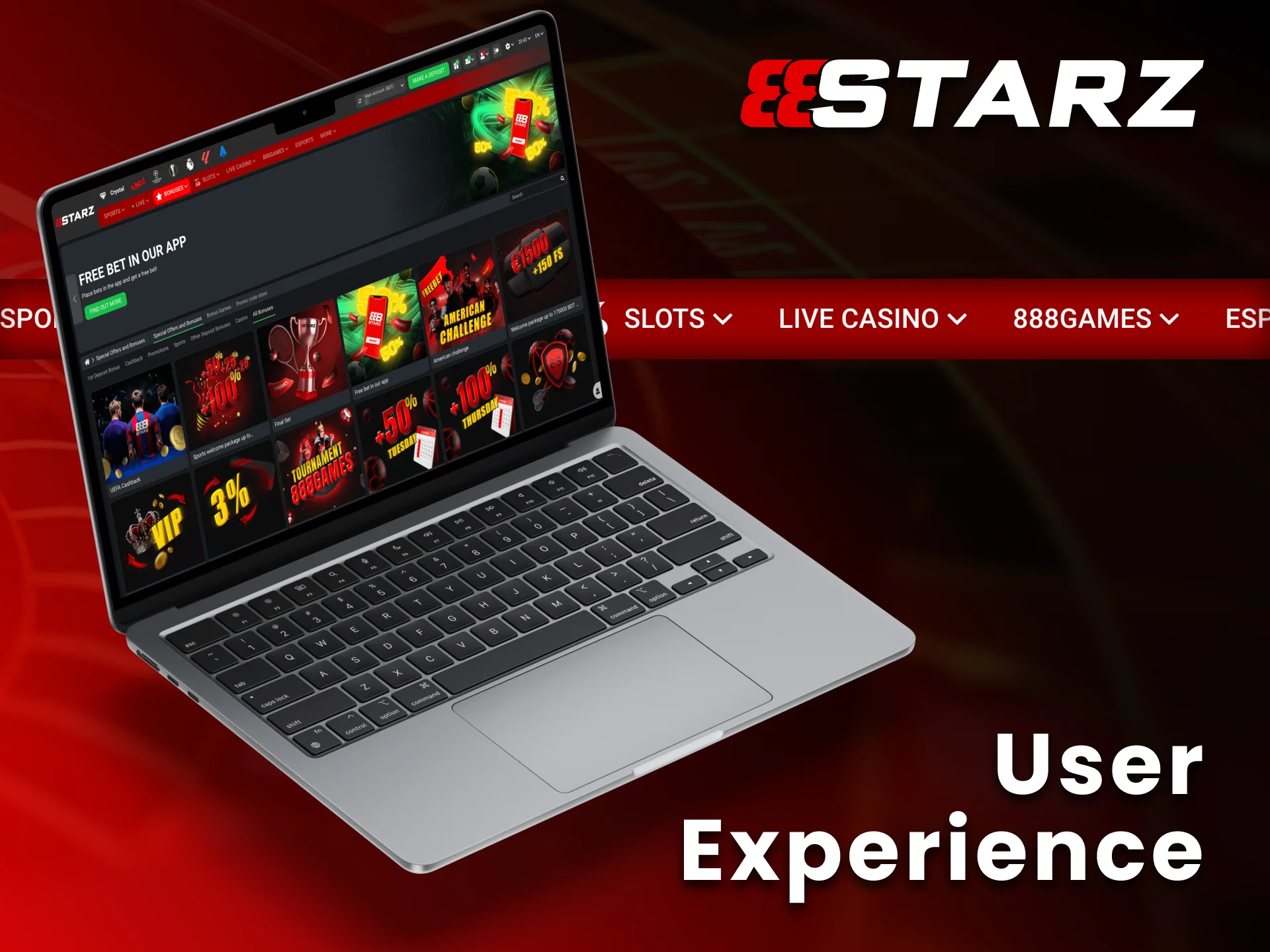 888Starz platform works well on both desktop and mobile.
