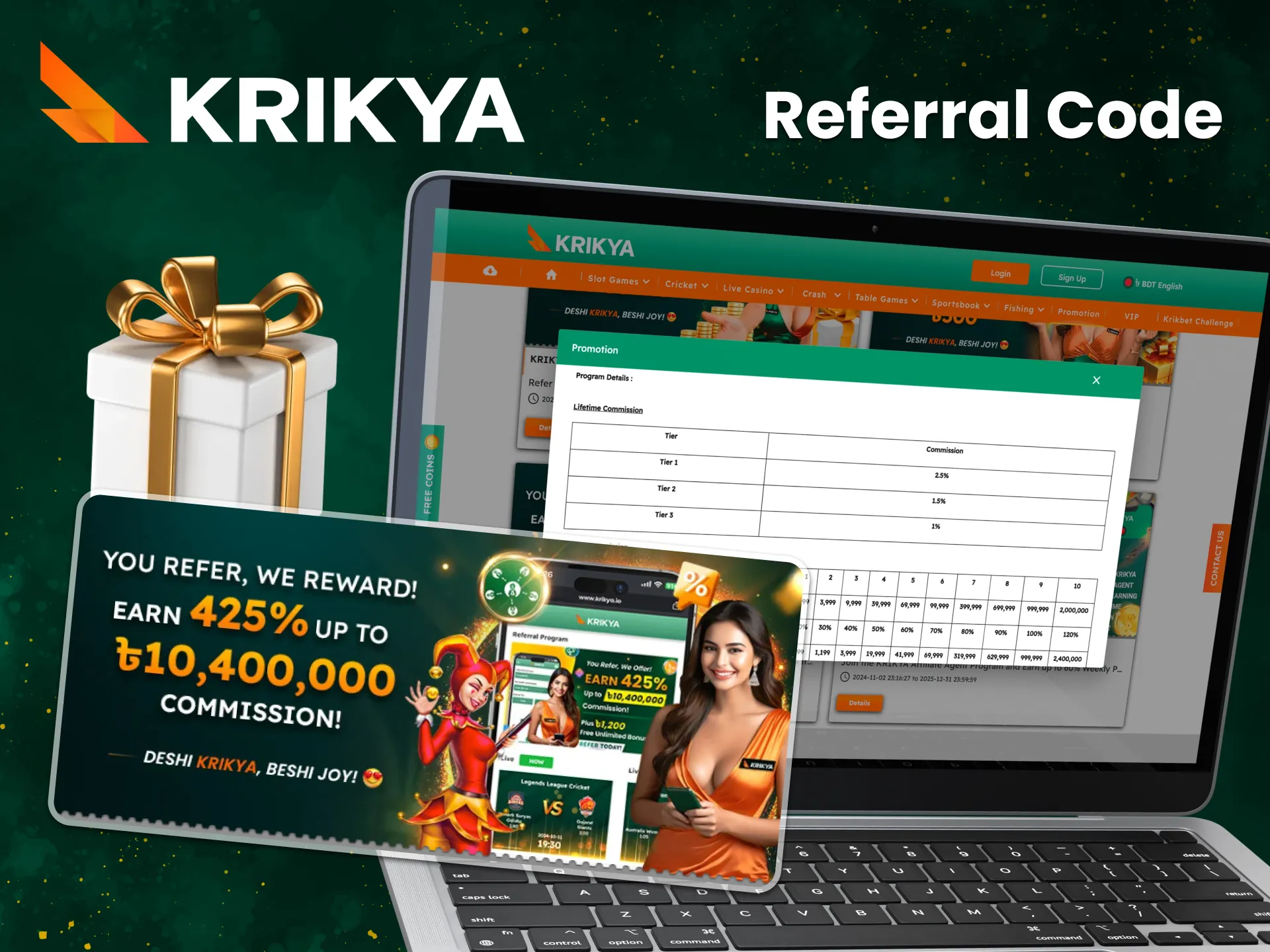 Invite your friends to Krikya and earn money.
