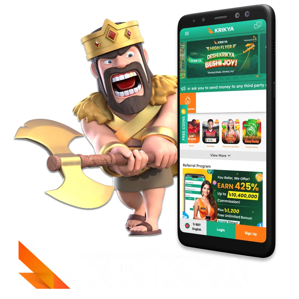 To keep your favorite casino always at hand, download the Krikya app on your phone.