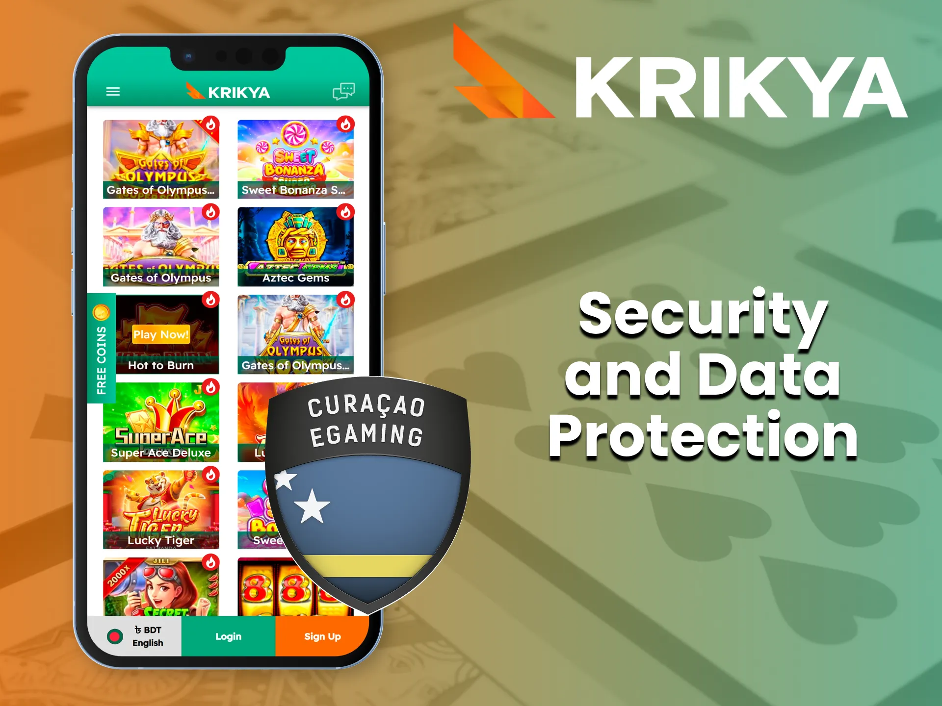 The Krikya app cares about user safety.