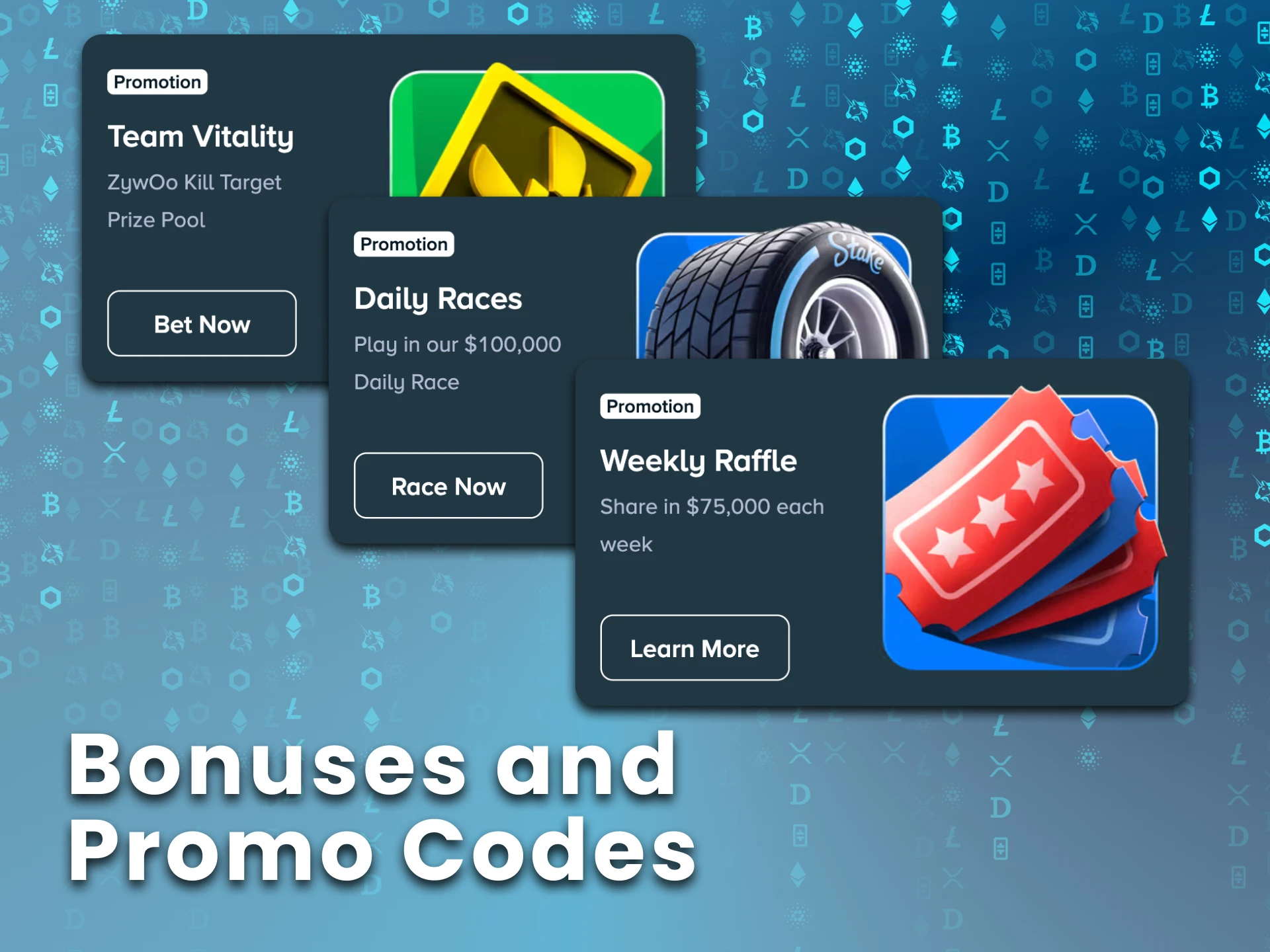 Take advantage of generous bonuses and promo codes.