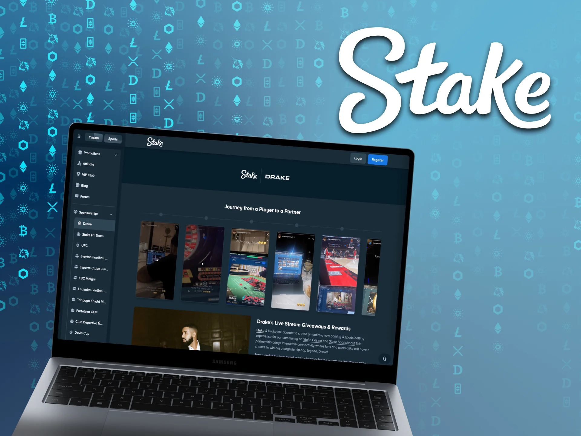 Stake stands among the biggest crypto casinos.